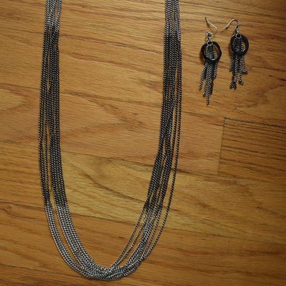 2 for $12: Premier Designs Chainmail-Style Necklace and Earrings Set - OS - Picture 2 of 8